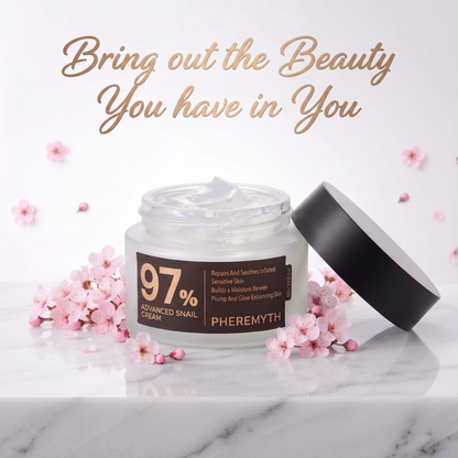 YYGLOW ™ - 97% Snail Mucin moisturizer Cream Repairs, Hydrates & Brightens Skin 2.0